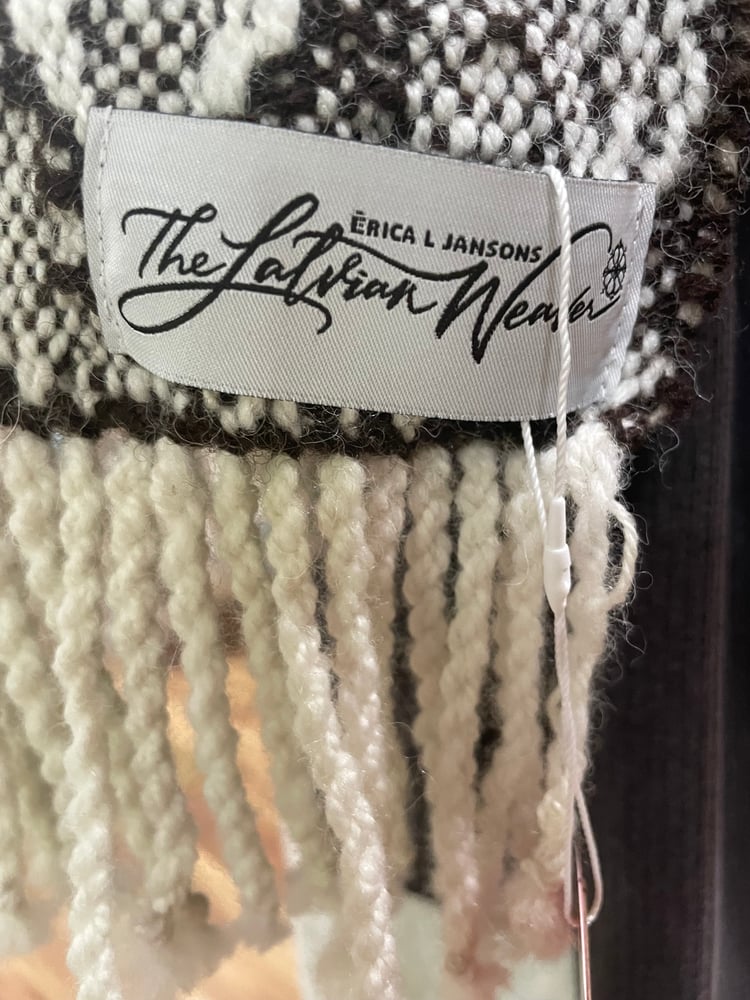 Image of “Snakeskin” print Handwoven Alpaca/Wool blend Wrap (22219-B)