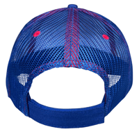 Image 3 of Heavenly Made Apparel Kingdom Fire Mesh Hat - Blue, Red, & White Adjustable 
