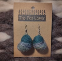 Image 1 of Deep Green Heart Earrings