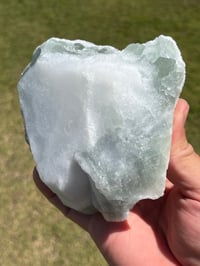 Image 10 of Green Cubic Fluorite On Druzy White Quartz Specimen #2318