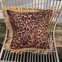 Image 3 of Pink Virgin With Leopard Back And Gold Fringe