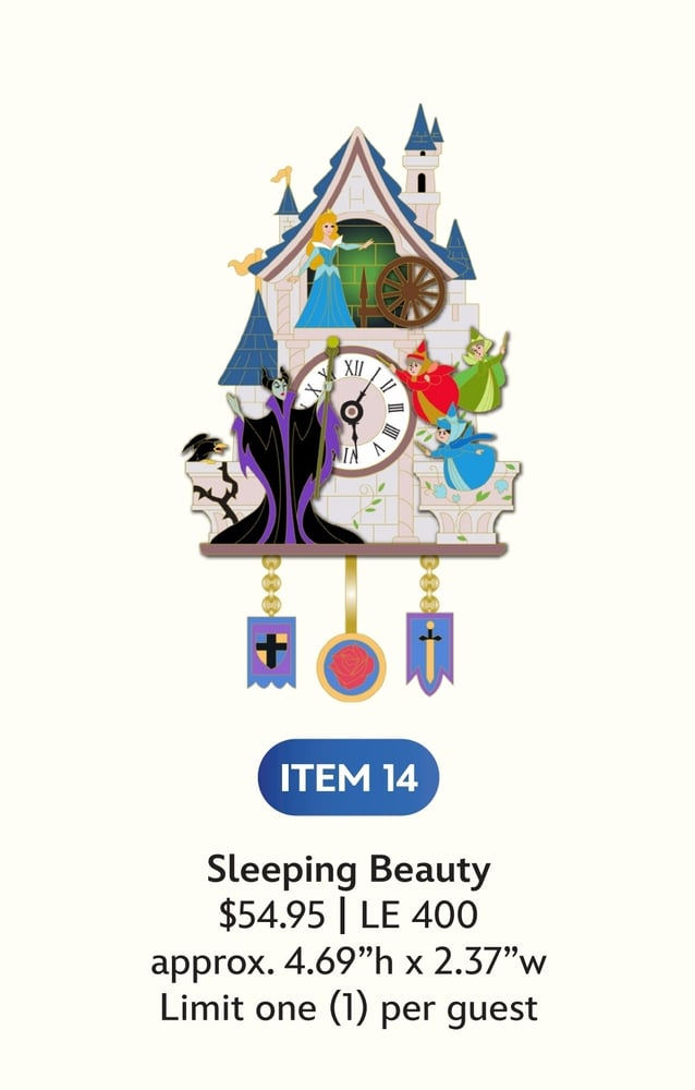 Image of Sleeping beauty cuckoo clock le 400