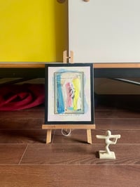 Image 1 of Mixed Media Collage Figurative Work on Canvas