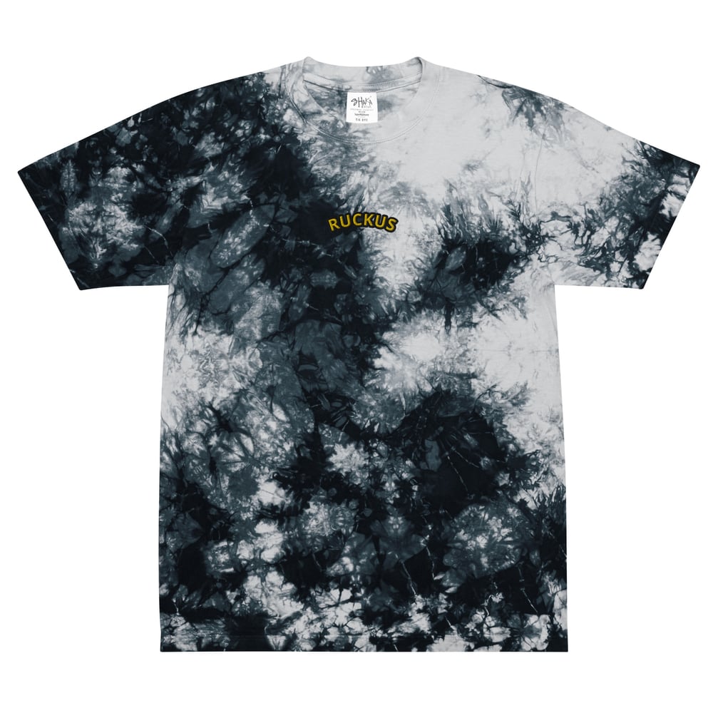 Embroidered Oversized Tie-Dye Shirt