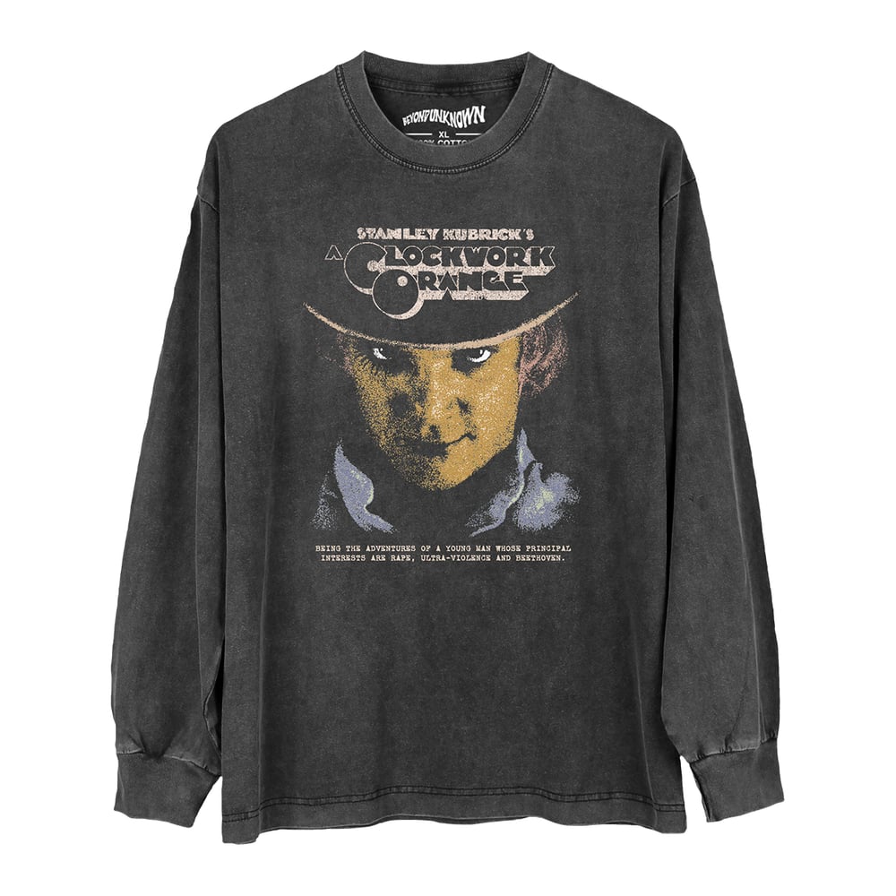 A Clockwork Orange Premium T-Shirt – Retro Movie Unisex Washed Long Sleeve Cotton Tee