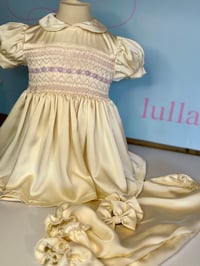 Image 1 of girls Emily Louise pyjamas  (cream and lilac) 