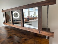 Image 4 of 3 planed glass rustic mirror 