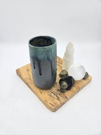 Image 3 of Blue Drip Vase Large