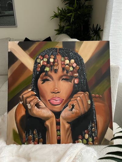 Image of SZA “good days” painting 