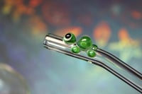 Image 6 of Borosilicate Glass Straws with Metallic Green Limited Edition Color