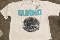 Image 6 of Guano White teal blue   Repaired ❤️Jerseys tee 