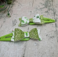 Image 2 of Lime Green Mini Hair Bows