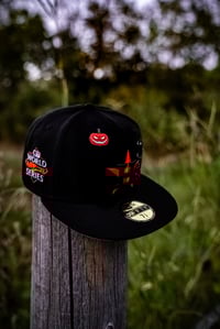 Image 1 of New Era 59Fifty “Night Of Mischief “ ***Pin Included 