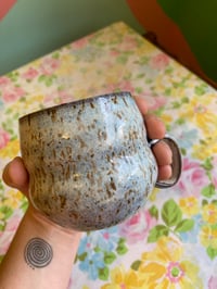 Image 3 of light blue speckled teacup