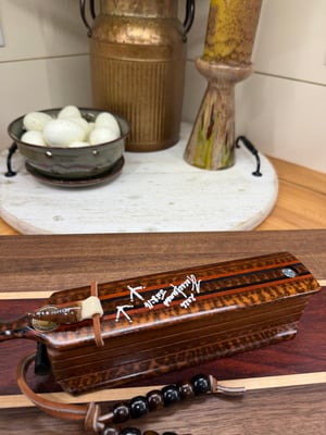 Image of Snakewood/Mahogany with Bloodwood and Ebony inlay