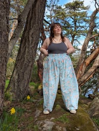 Image 3 of Blue and Pink Floral Pants