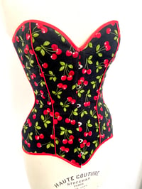 Image 1 of CHERRIES OVERBUST CORSET