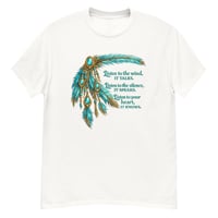 Image 5 of Listen to the Wind Western Feather Shirt – Inspirational Boho Cowgirl Quote T-Shirt
