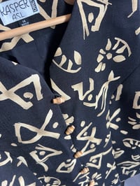 Image 2 of vintage tribal short sleeve blazer top 