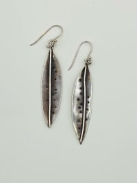 Image 1 of Silver gum leaf earrings these gum leaf earrings are entirely handmade in sterling silver.