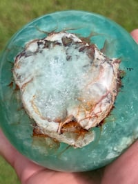 Image 14 of Aqua Fluorite Crystal Sphere #1822