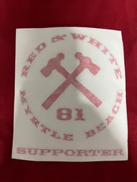 Red & White 81 Supporter Sticker (Small)