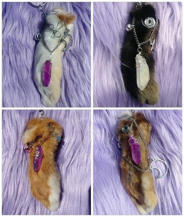 Image of Rabbit Foot Keychain