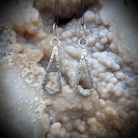 Diamond drop earrings- 1-1/8”