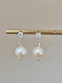 Image 1 of Brillants avec perle de culture 