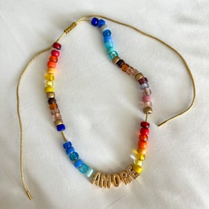 Image of COLLANA PONY BEADS PIETRE DURE AMORE 