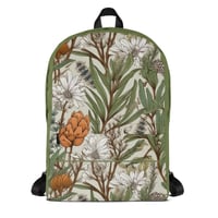 Image 1 of Art Nouveau Inspired Light and Airy Boho Floral Sketch Backpack