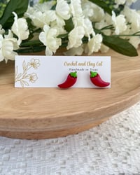 Image 1 of Spicy Chili Pepper Earrings