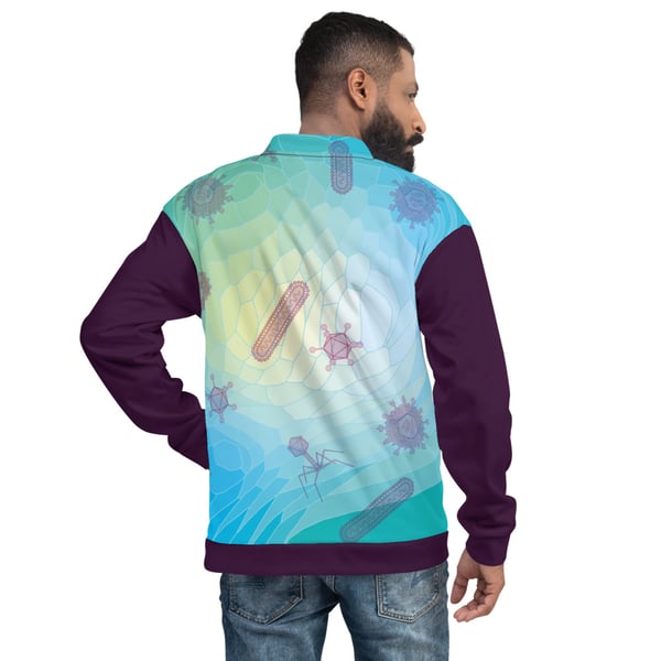 Image of Blue Virus Unisex Bomber Jacket