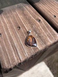 Image 3 of Australian Boulder Opal Pendant .925 Sterling