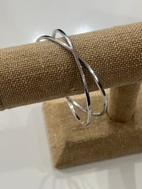 cross silver bangle