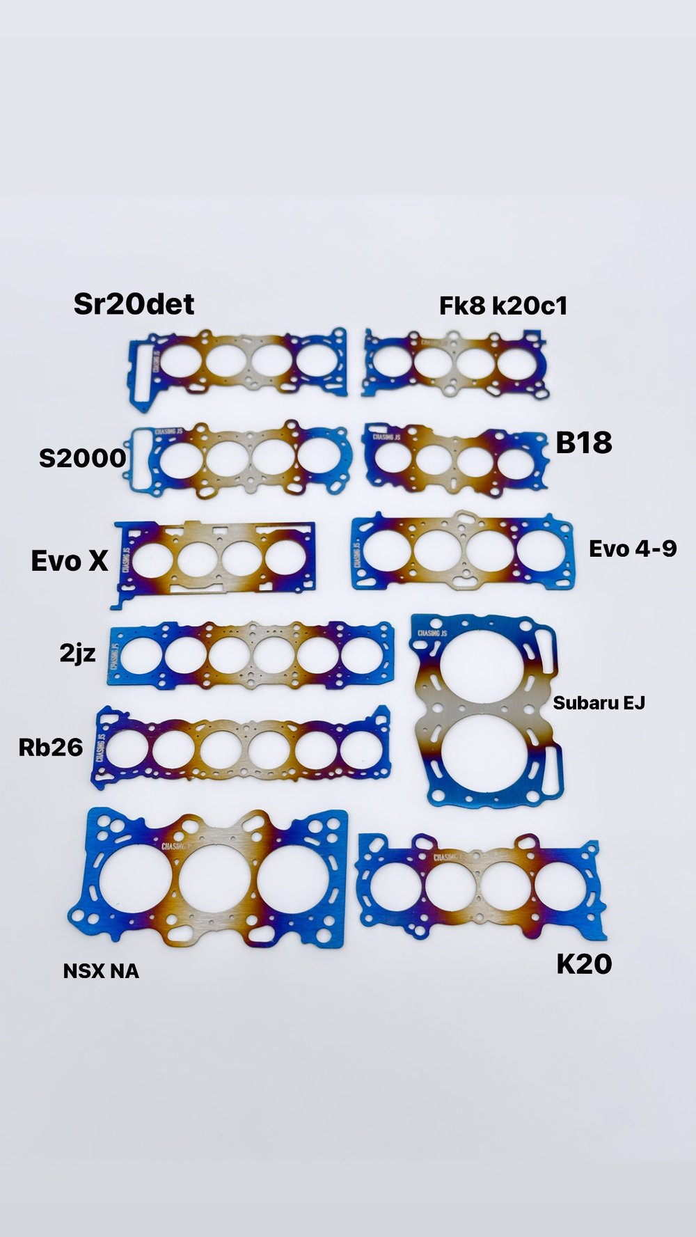 Titanium JDM engine head gasket keychain/ornament 