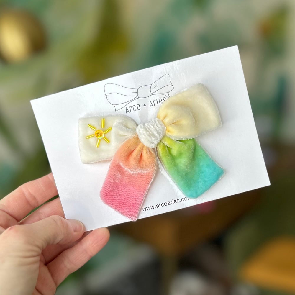 Image of Follow the Sun Specialty Dyed and embellished velvet midis