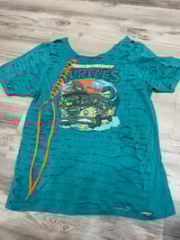 X-Large ninja orange off shoulder  lace destroyed *worn 3times