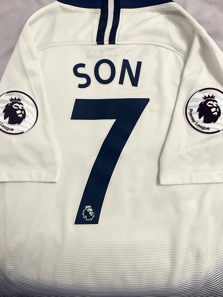 Image of Tottenham Hotspur “SON 7” 2018/19 Inaugural Home Shirt + PL patches (S)