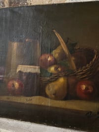 Image 3 of Huile sur toile nature morte à la  Confiture 