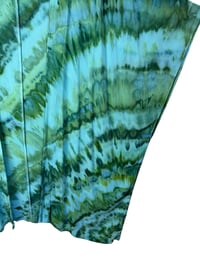 Image 5 of 2X PLUS Long Woven Kimono in Verdant Watercolor Ice Dye