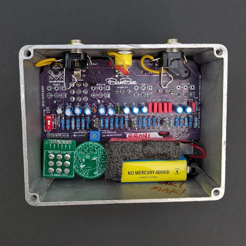 Sex Cult Friends - BamBee Fuzz & Treble Booster (Standard Art) - Roland AF-100 Bee Baa Clone 41