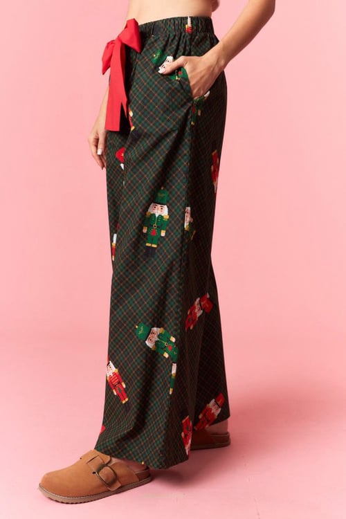 Image of Hunter Green Nutcracker Lounging Pants