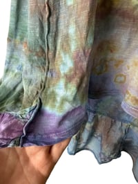 Image 7 of ♻️ UPCYCLED 3X Plus Cotton Top in Muted Watercolor Ice Dye
