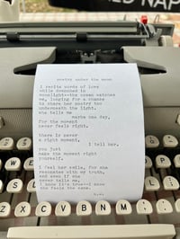 Image 2 of custom typewriter poem
