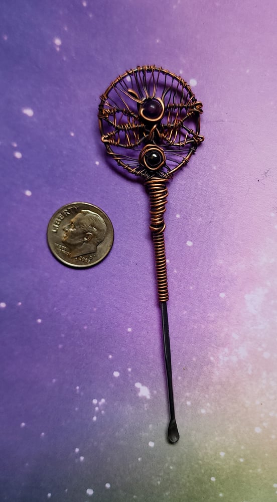 Image of Copper dragonfly dab spoon