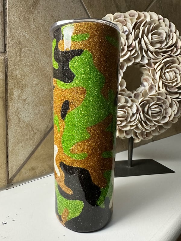 Image of Glitter Tumbler 20 oz double walled stainless 