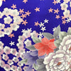 Antique Silk Kimono (Lavender & Purple Peonies)