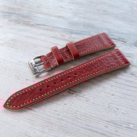 Image 3 of Classic Italian Calf watch band - Cherry Burl