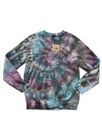 Image 2 of  M Unisex Crew Sweatshirt in Cool Muted Spiral Ice Dye